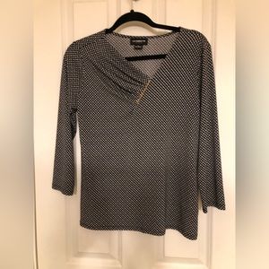 Women’s blouse Luz Claiborne Career black and white